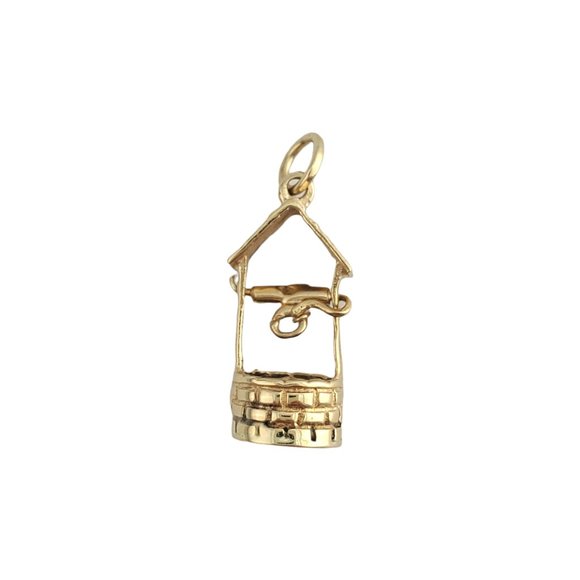 Vintage 14K Yellow Gold Well Charm #11576 - Picture 2 of 6